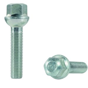 12mmx1.5, 26mm Shank, R12 Ball Seat, Hex 17, 45.5mm Total Length, Zinc Plated