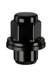 12mmx1.5, Flat Seat w/Rotating Washer, Hex 21, Total Length 37.5mm, Black